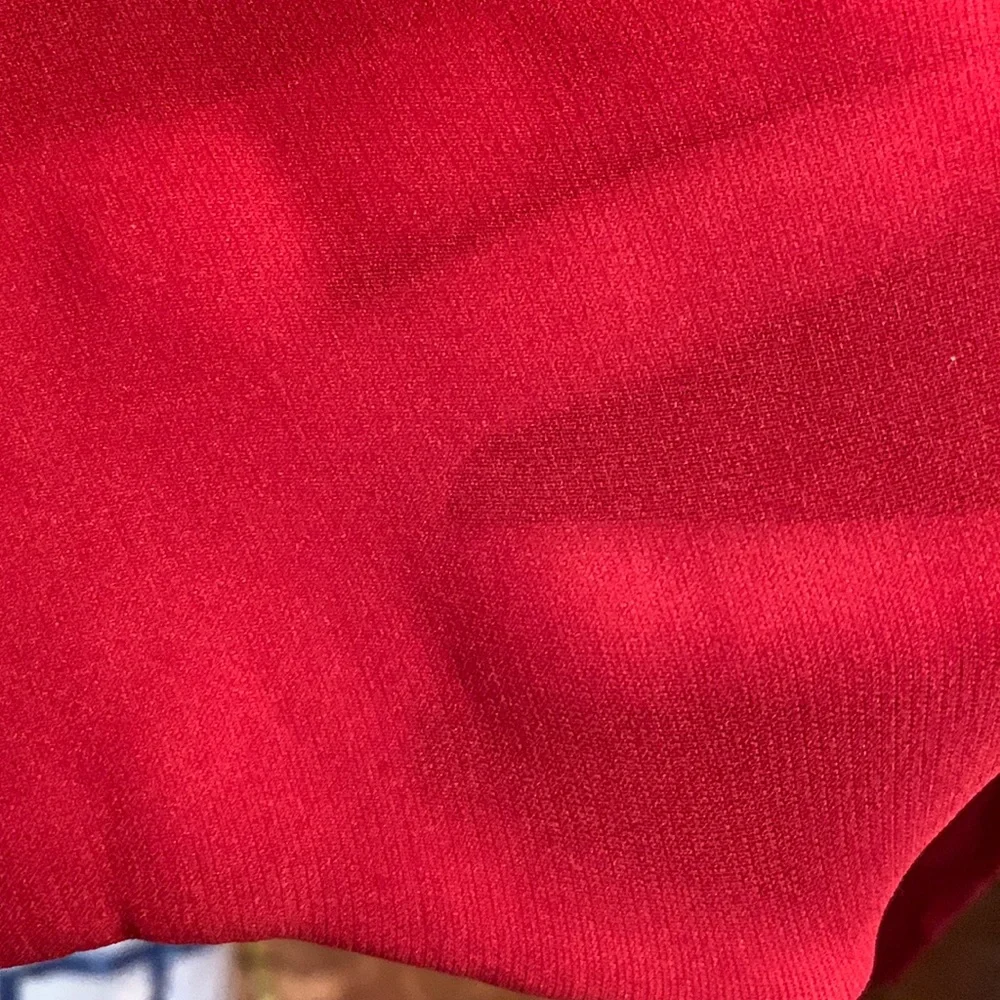 Jockey medium tall control top pantyhose tights nylons opaque cranberry red EUC